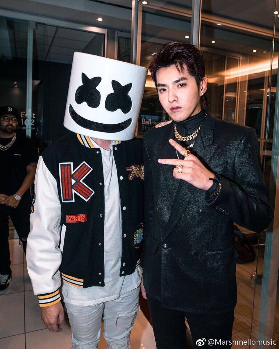 吴亦凡与顶级dj(棉花糖)达成一致。