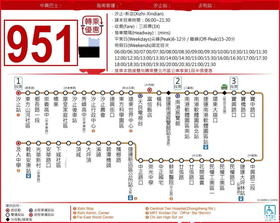 951公交车线路图图片