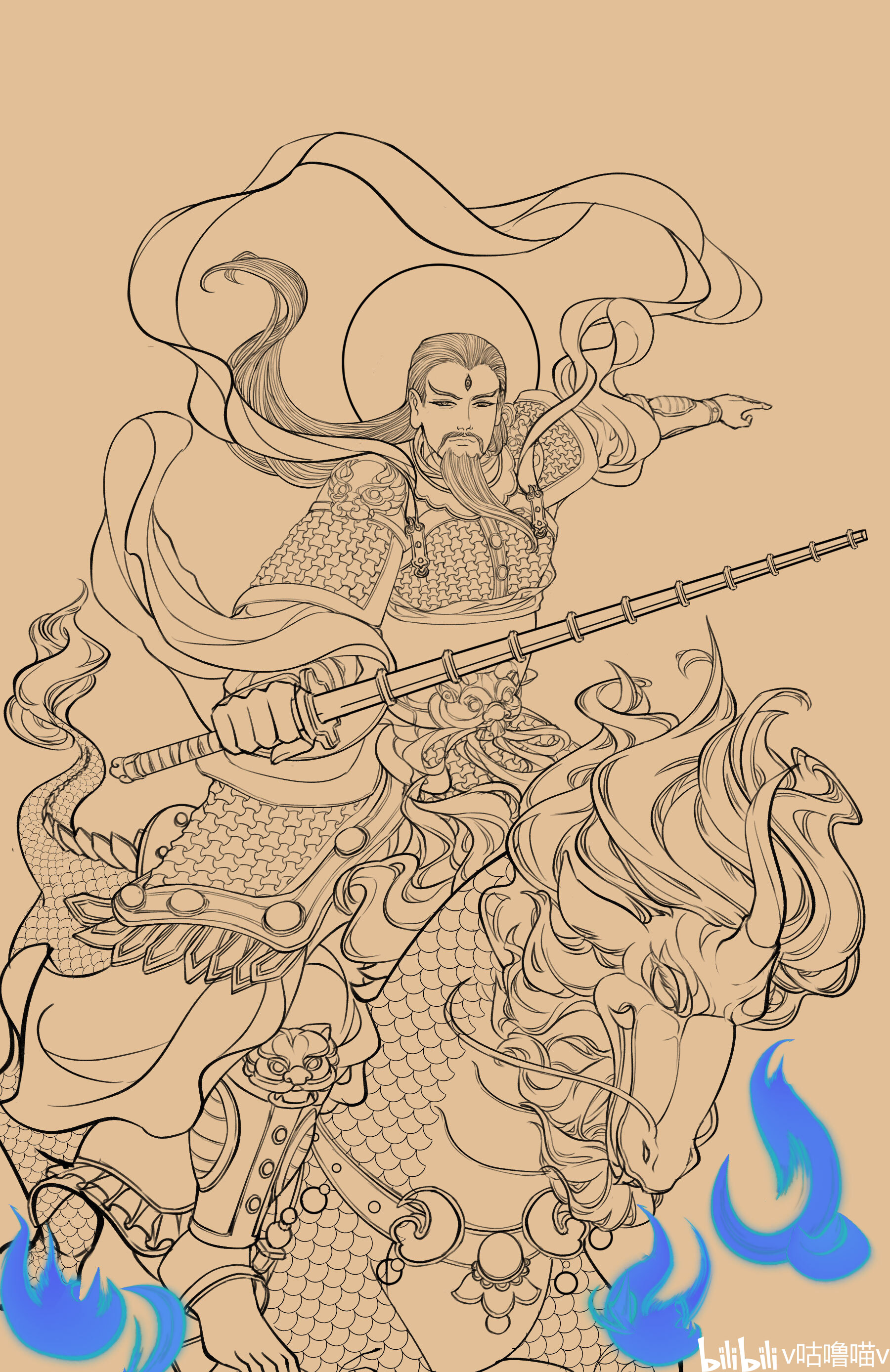 九天应元雷声普化天尊圣像 哔哩哔哩