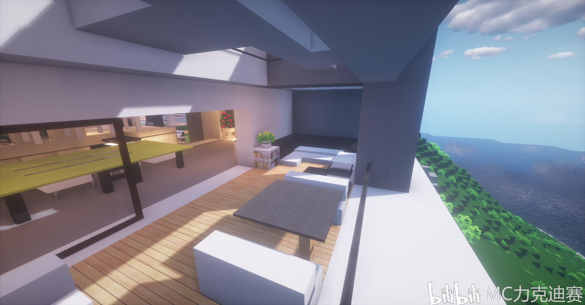 minecraft我的世界位于minecraft海边悬崖上的海景超级度假别墅