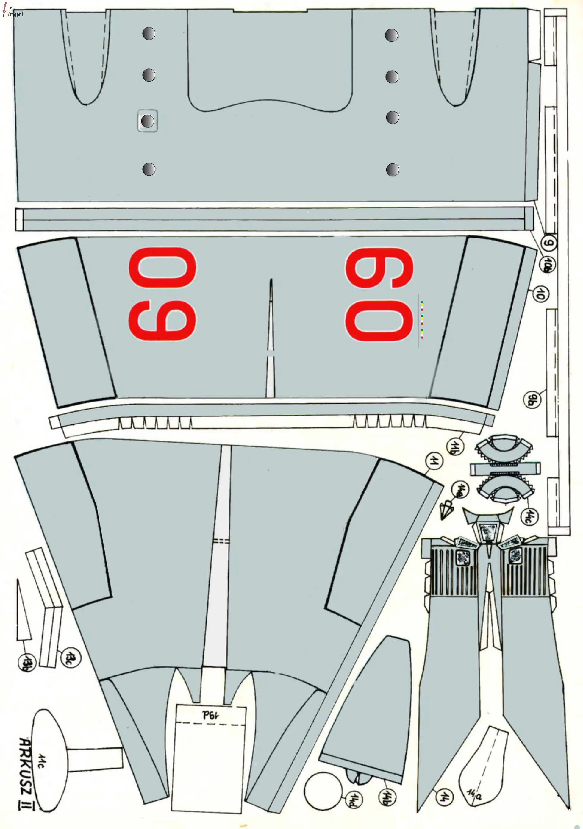 安12运输机纸模图纸