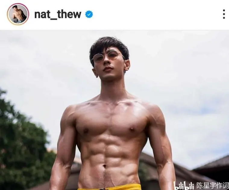 泰国筋肉荷尔蒙谁能把持住 运动系泰剧偶像男星natthew又在ig上火了 哔哩哔哩