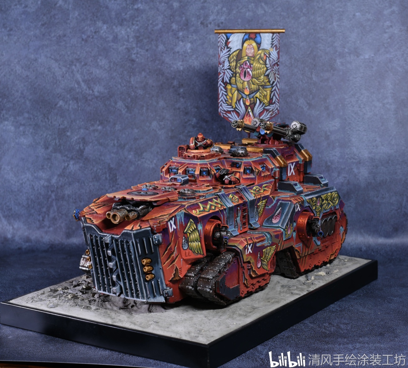乳齿象超重型运兵车-血天使军团-清风模玩坊 涂装展示