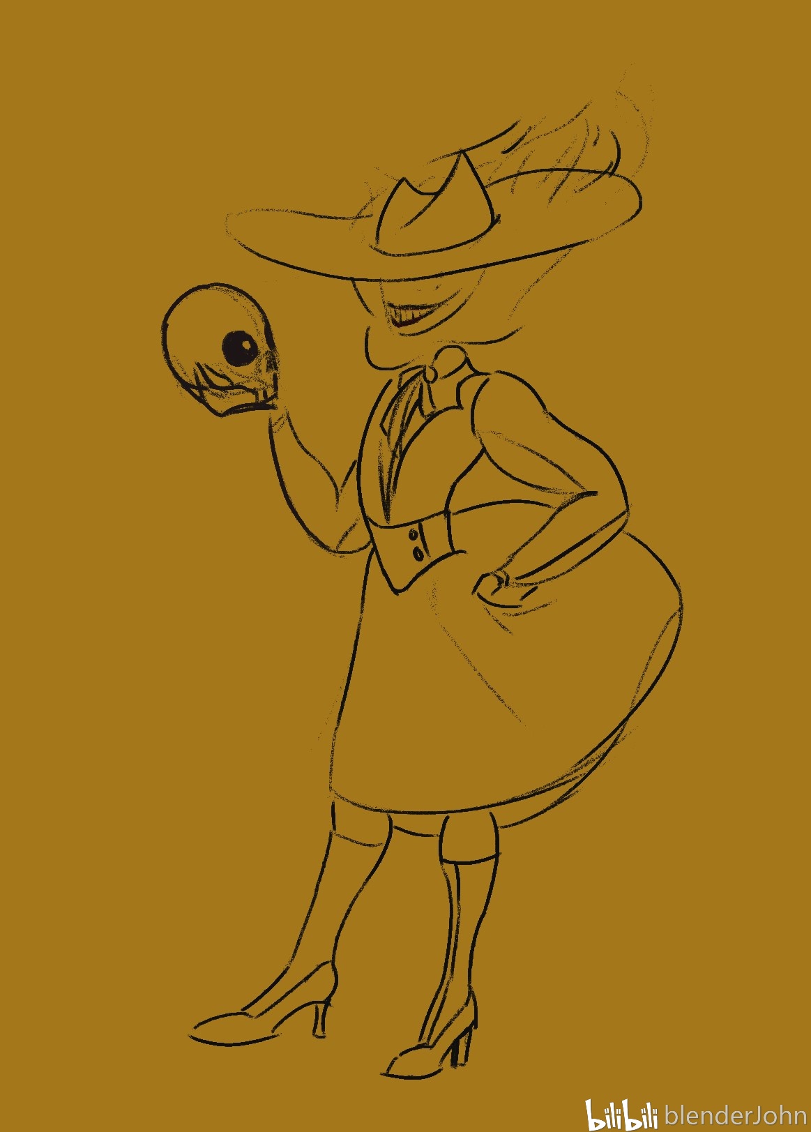 人物设计描边(假)