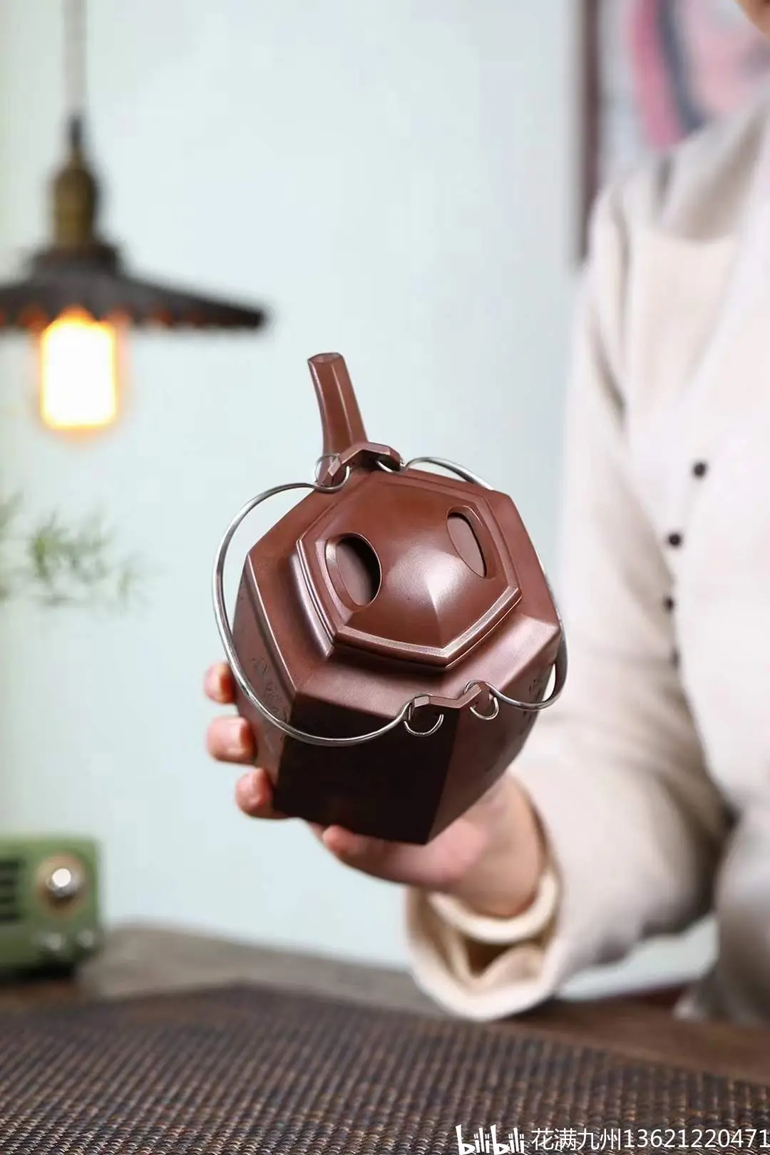 原61文矿69革紫泥紫砂壶《六方洋桶》收藏重器李昌鸿大师作品