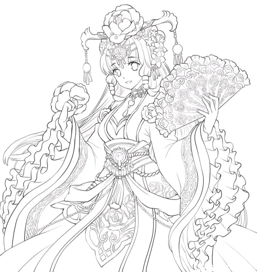 古风人物线稿集合