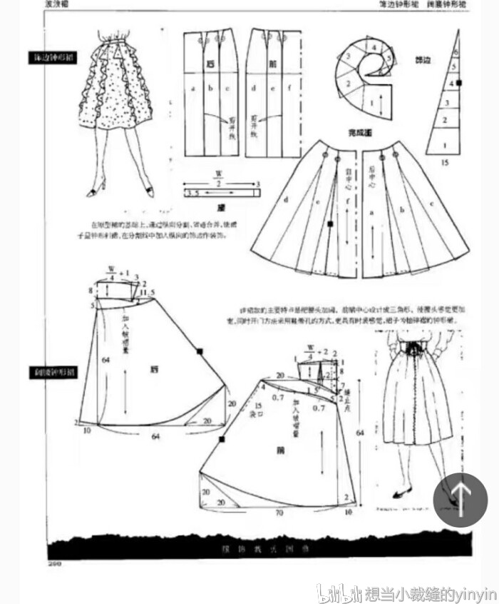 【10张半身裙裁剪图】服装打版图纸