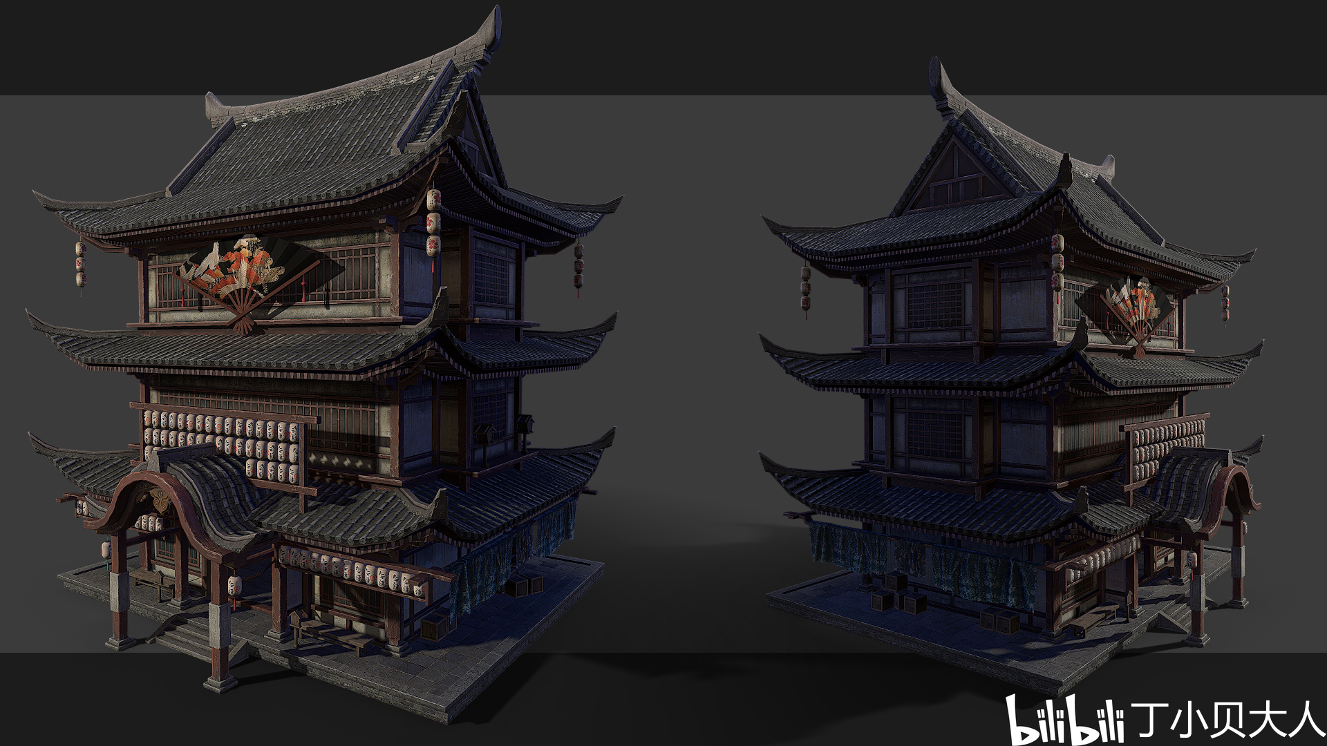 【作品篇】剑丸游戏场景大师班学员作品-第一集(古建筑) - 哔哩哔哩