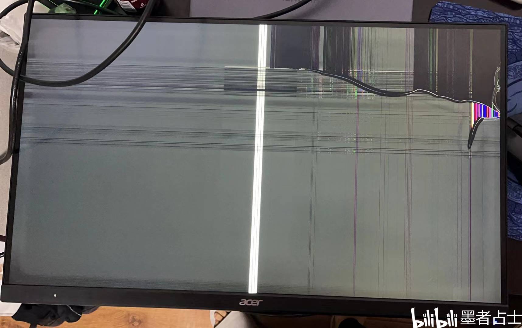 液晶屏面板不可修的典型现象之：破屏、碎屏、裂屏的故障图集 - 哔哩哔哩