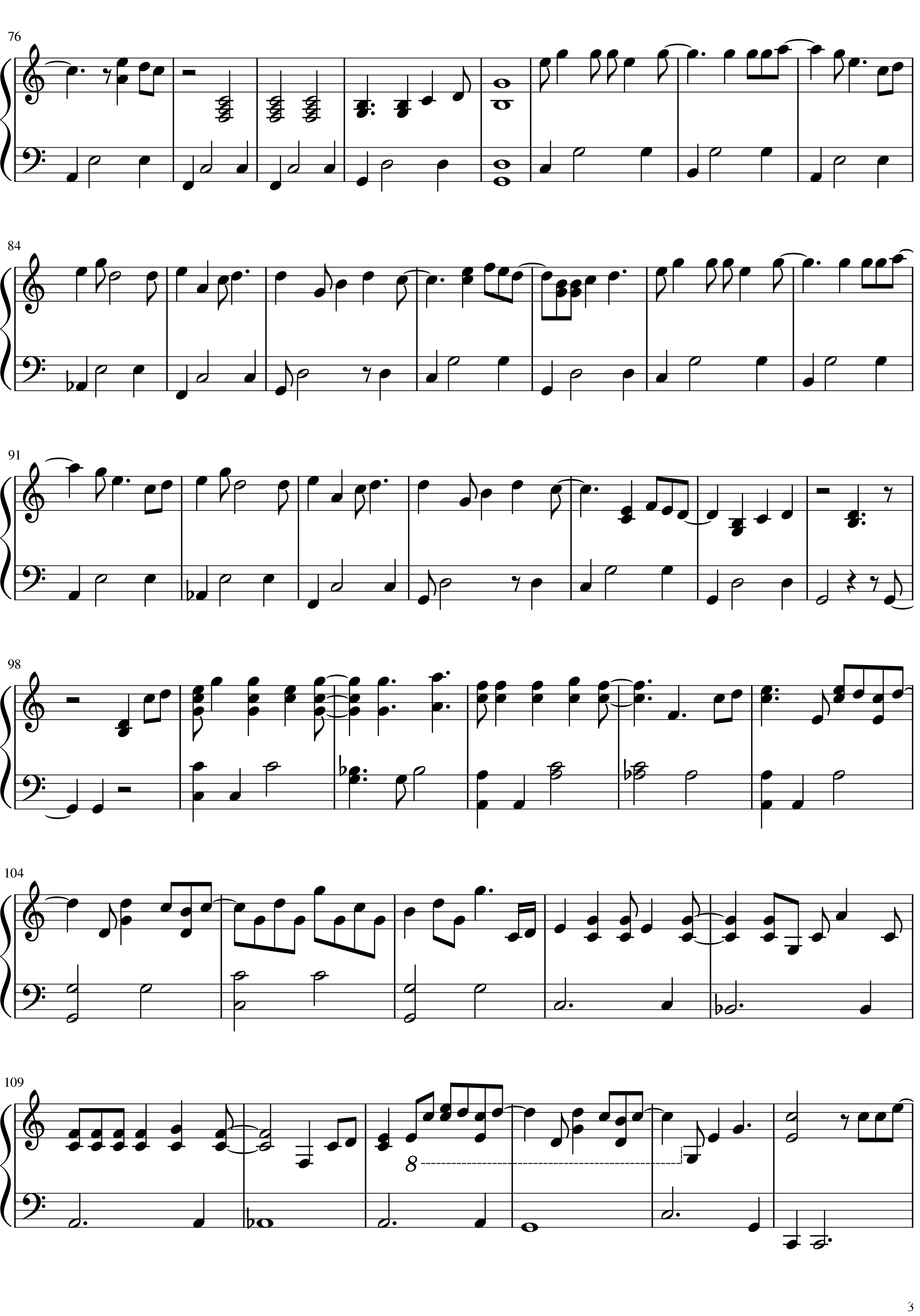 free loop - daniel powter 钢琴谱