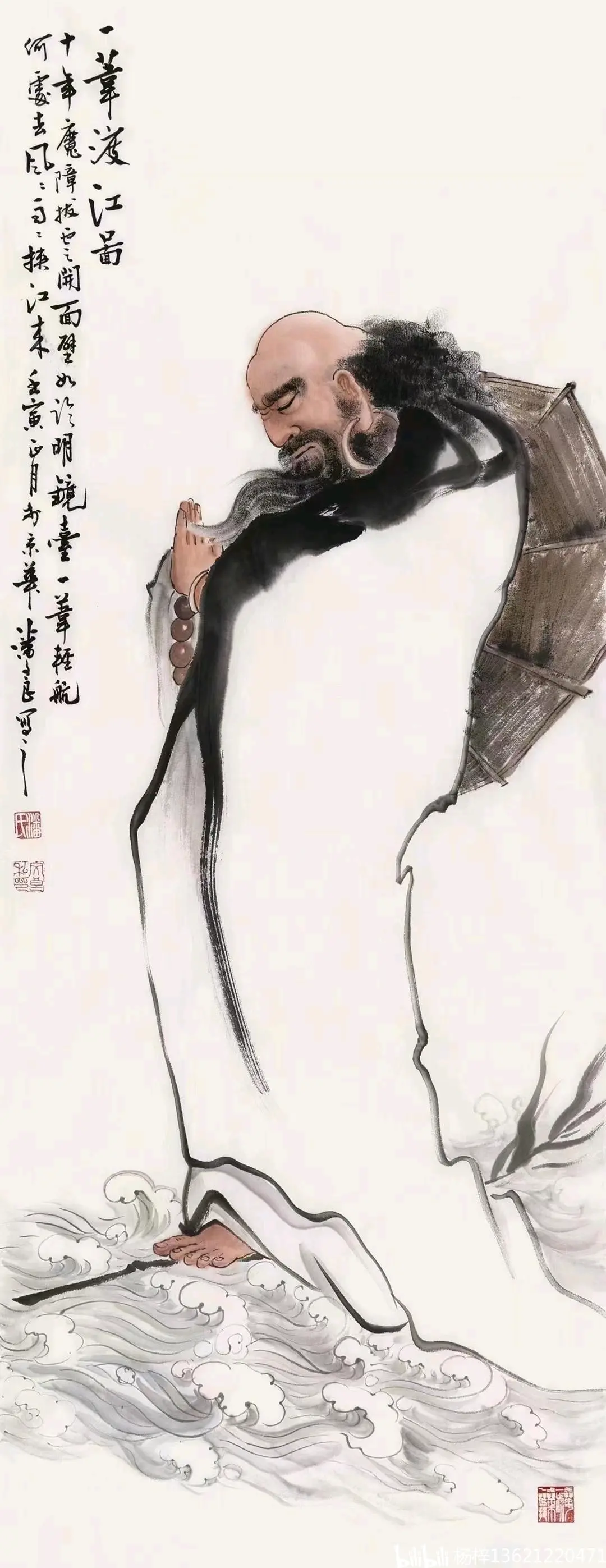 著名书画家潘文良人物画,山水画 特点突出 空灵淡雅,诗意盎然