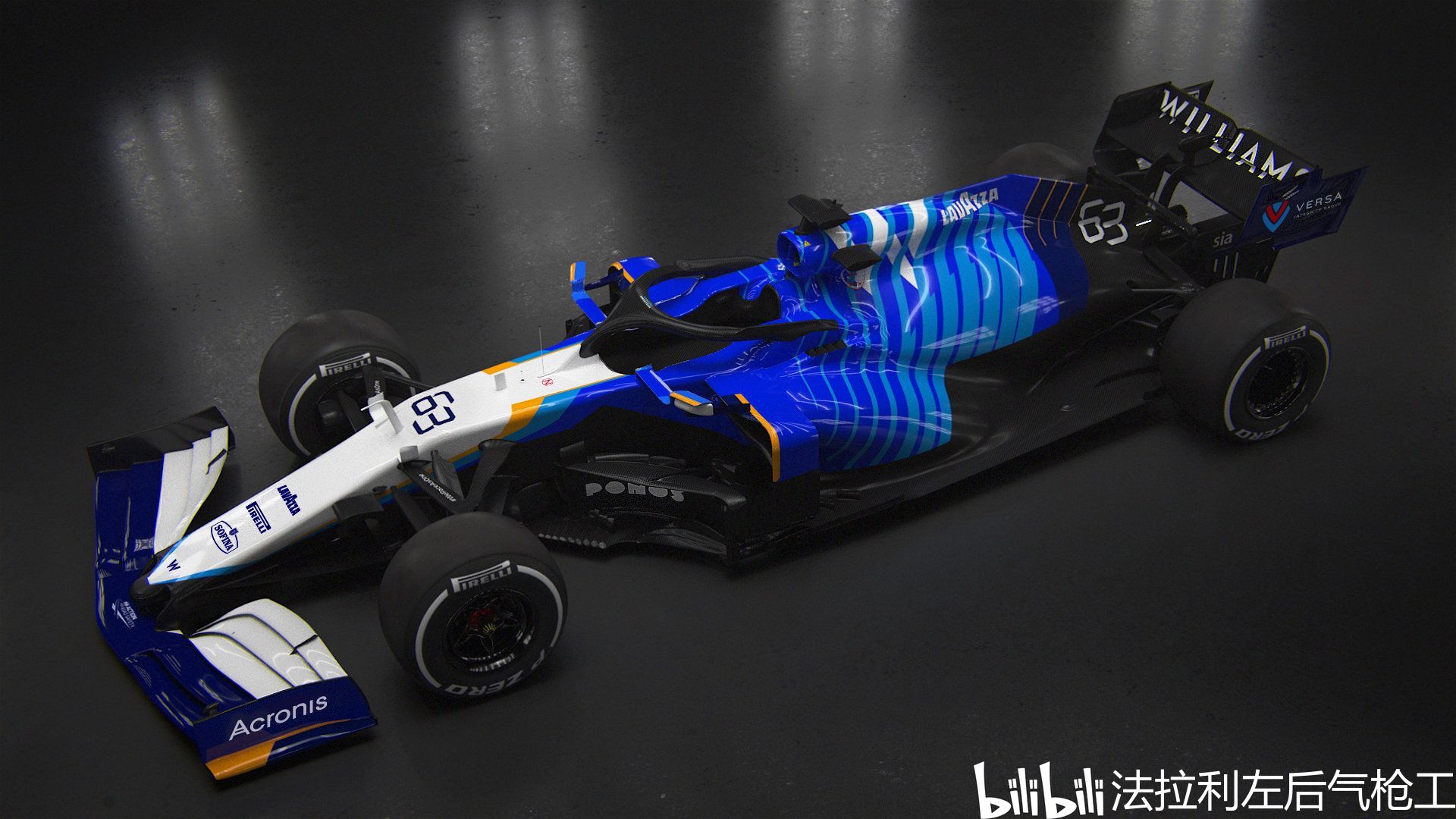 威廉姆斯f1车队发布2021赛季fw43b涂装