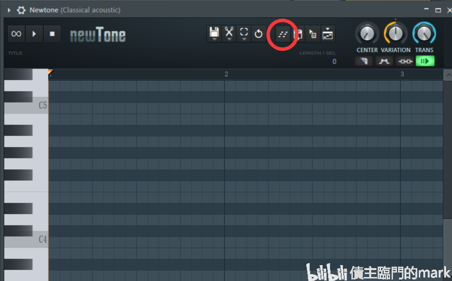 fl studio newtone show piano