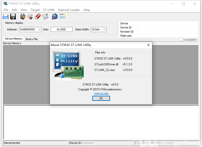Stm32 st link utility 