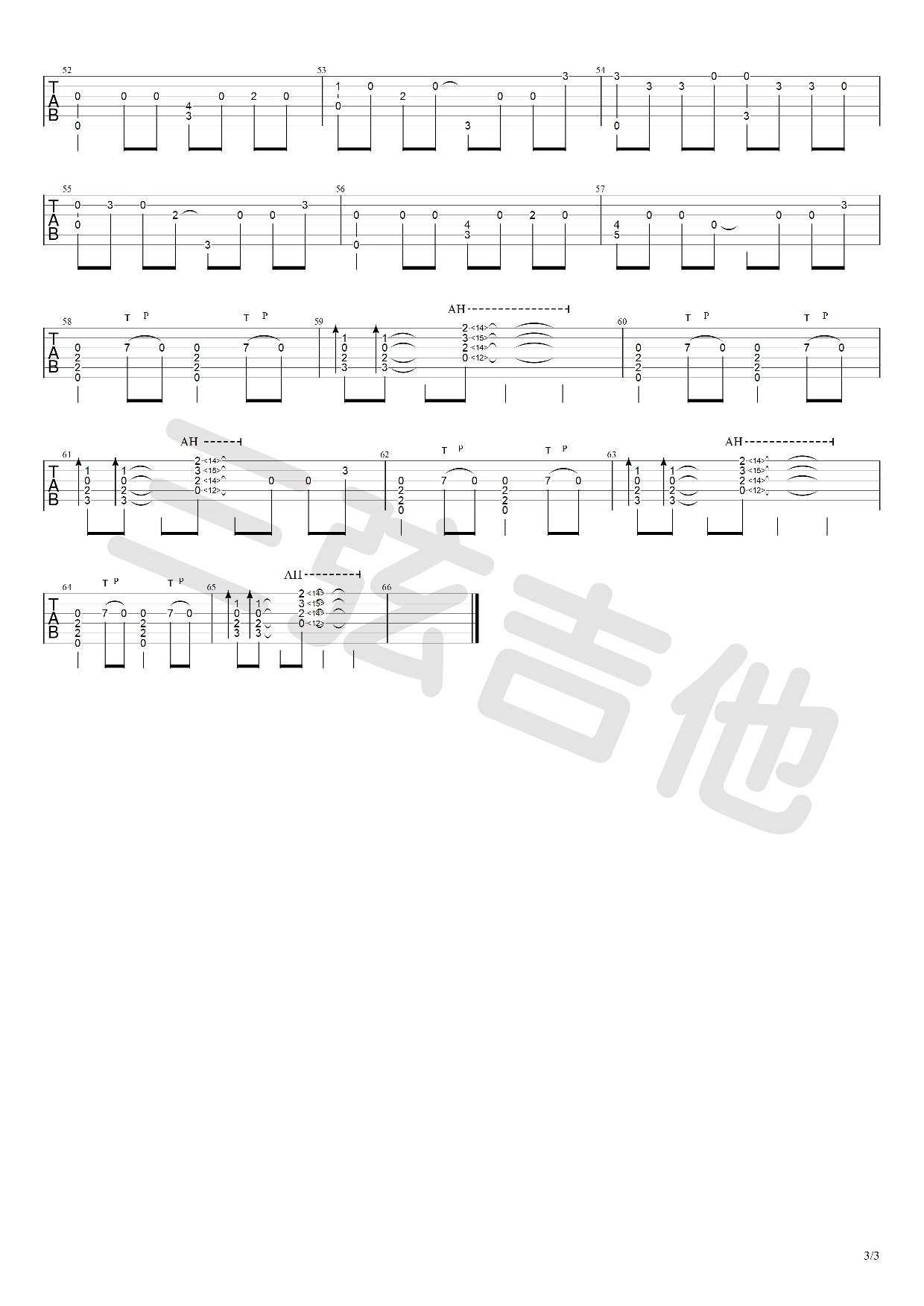 失眠飞行 原版吉他谱 （沈以诚、薛明媛、接个吻，开一枪）-虫虫吉他:www.ccguitar.cn