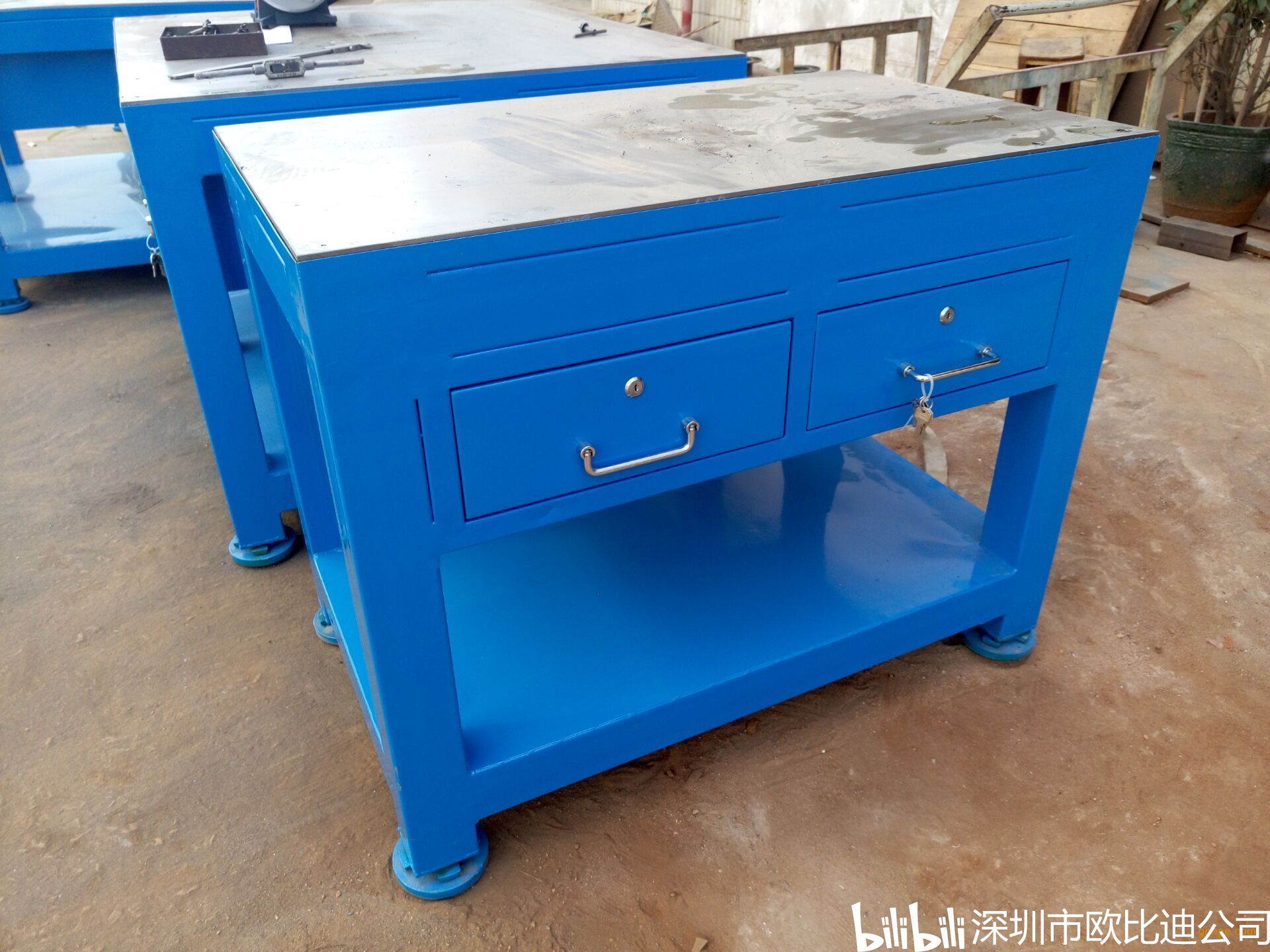 钢板钳工修模台,复合板工作台,钳工重型工作台~欧比迪工业设备