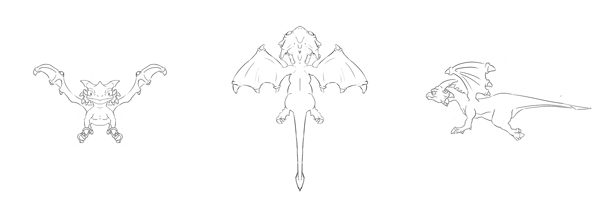 手绘的三视图草图