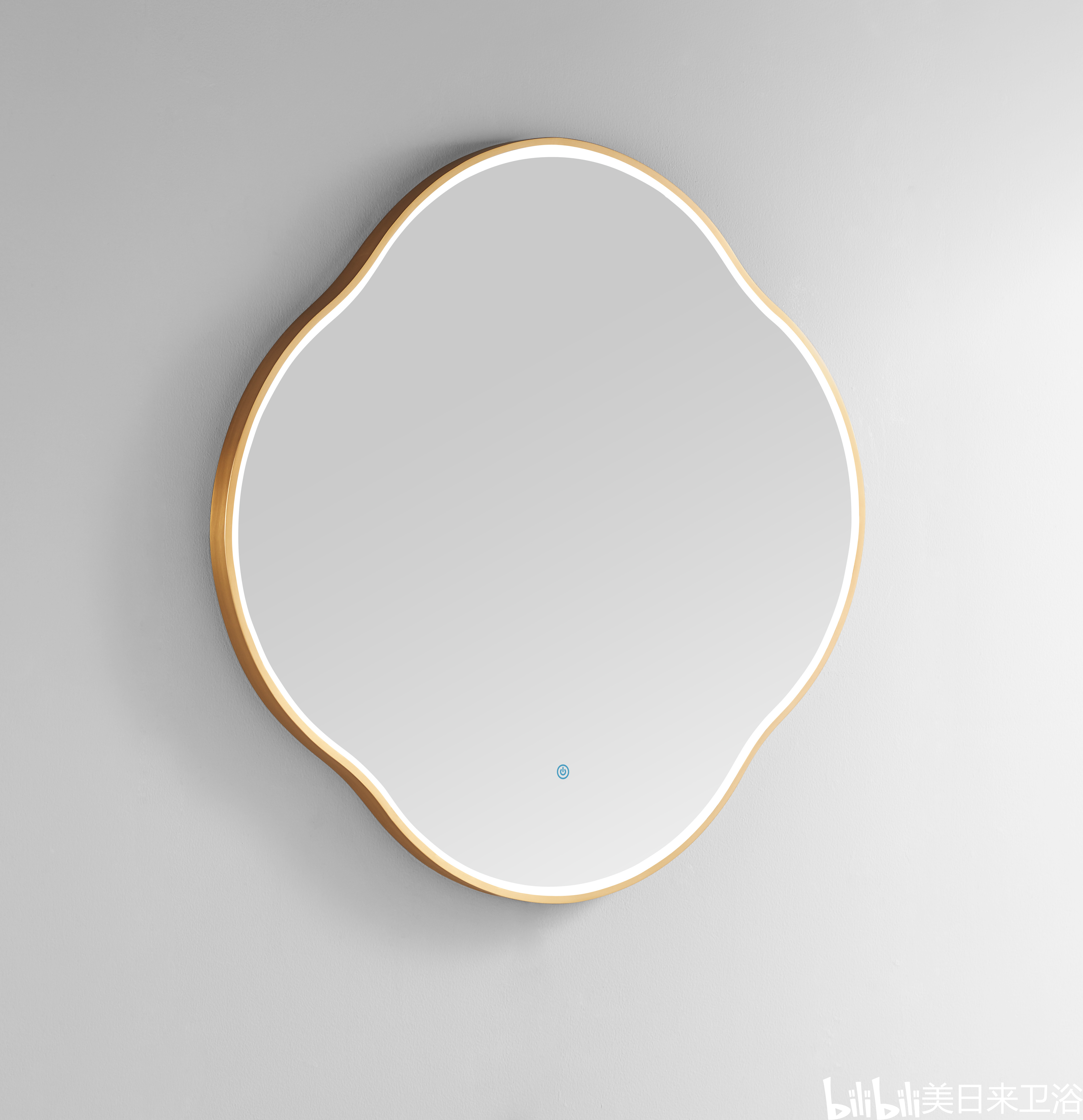 【梅花状不规则异形拉丝钛金镜框】美日来专注卫浴不锈钢配件定制