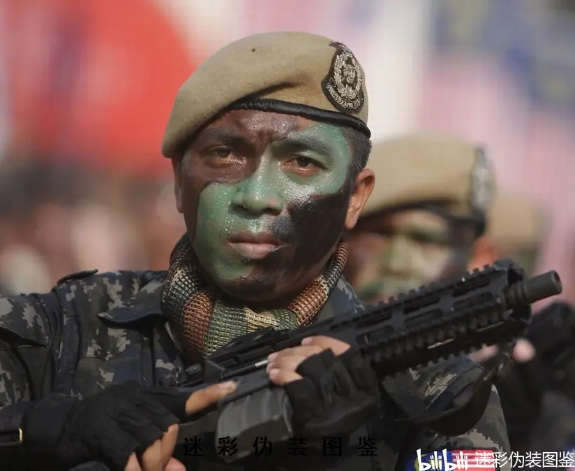 特种兵面部伪装都是斜条纹吗?还是有什么规则?