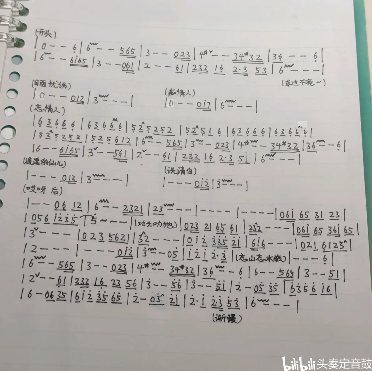 二手玫瑰仙儿唢呐谱如你所愿live版