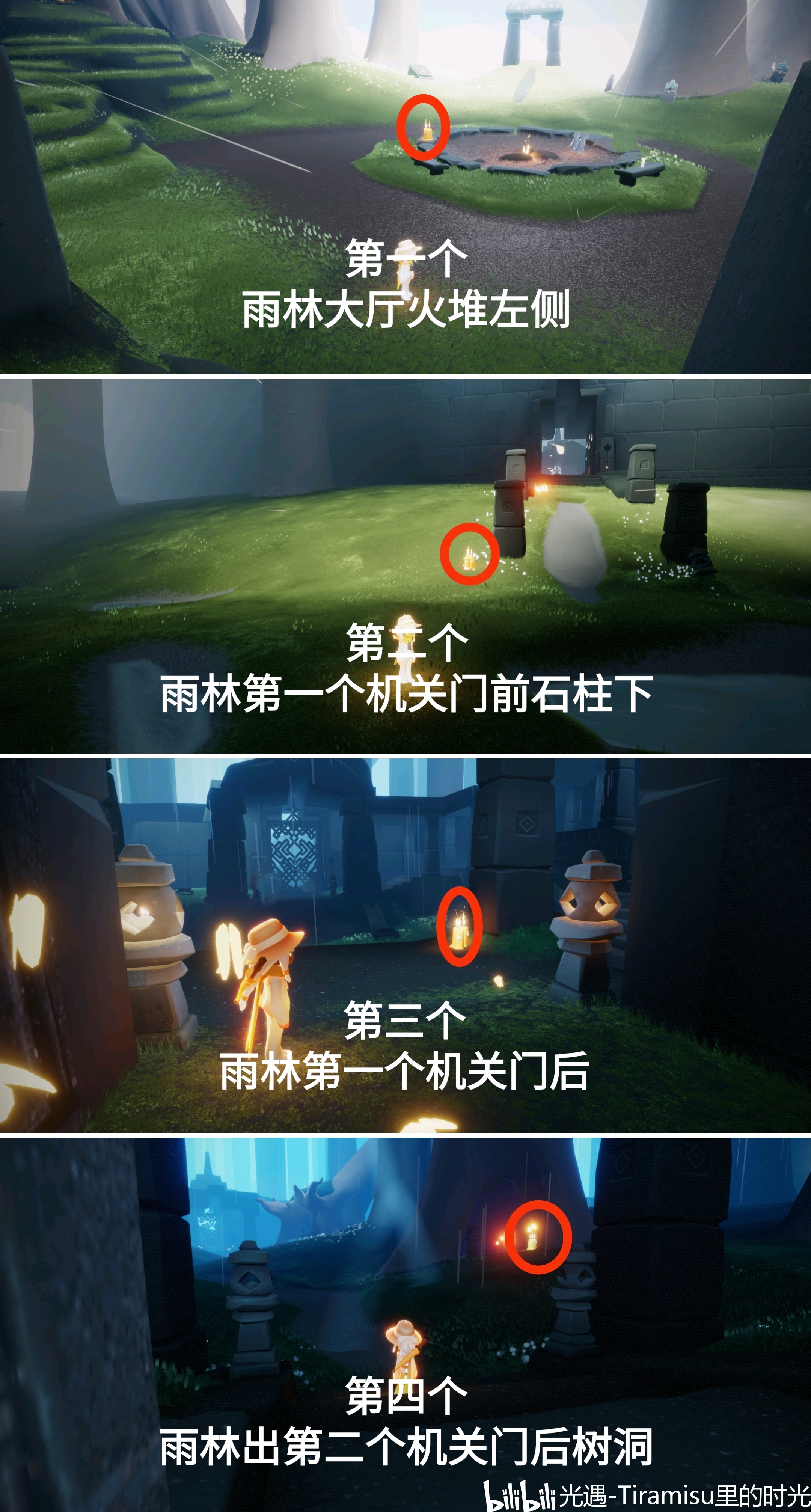 雨林季节蜡烛位置
