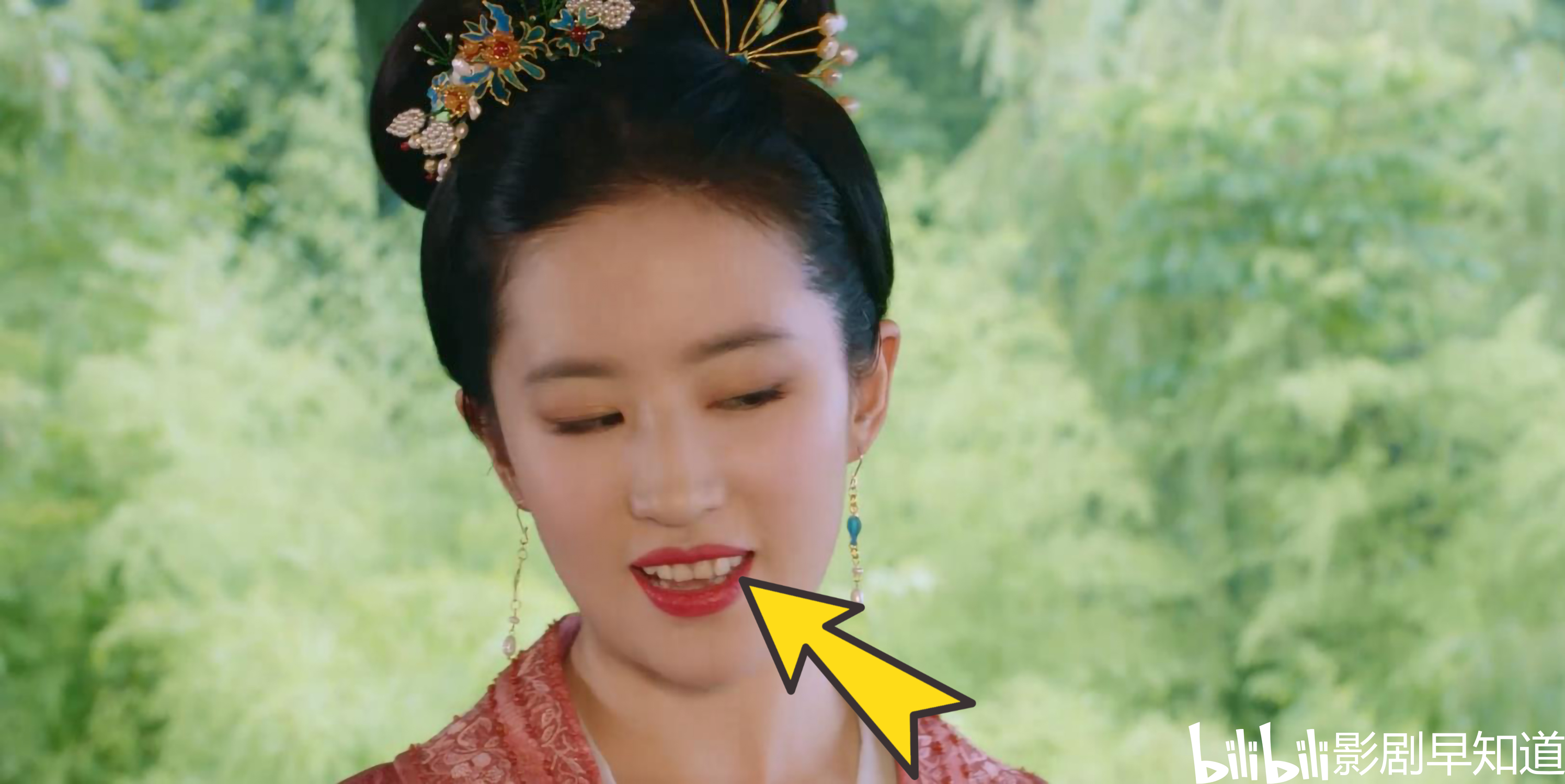 神仙姐姐刘亦菲的鼻尖上转折角很明显……