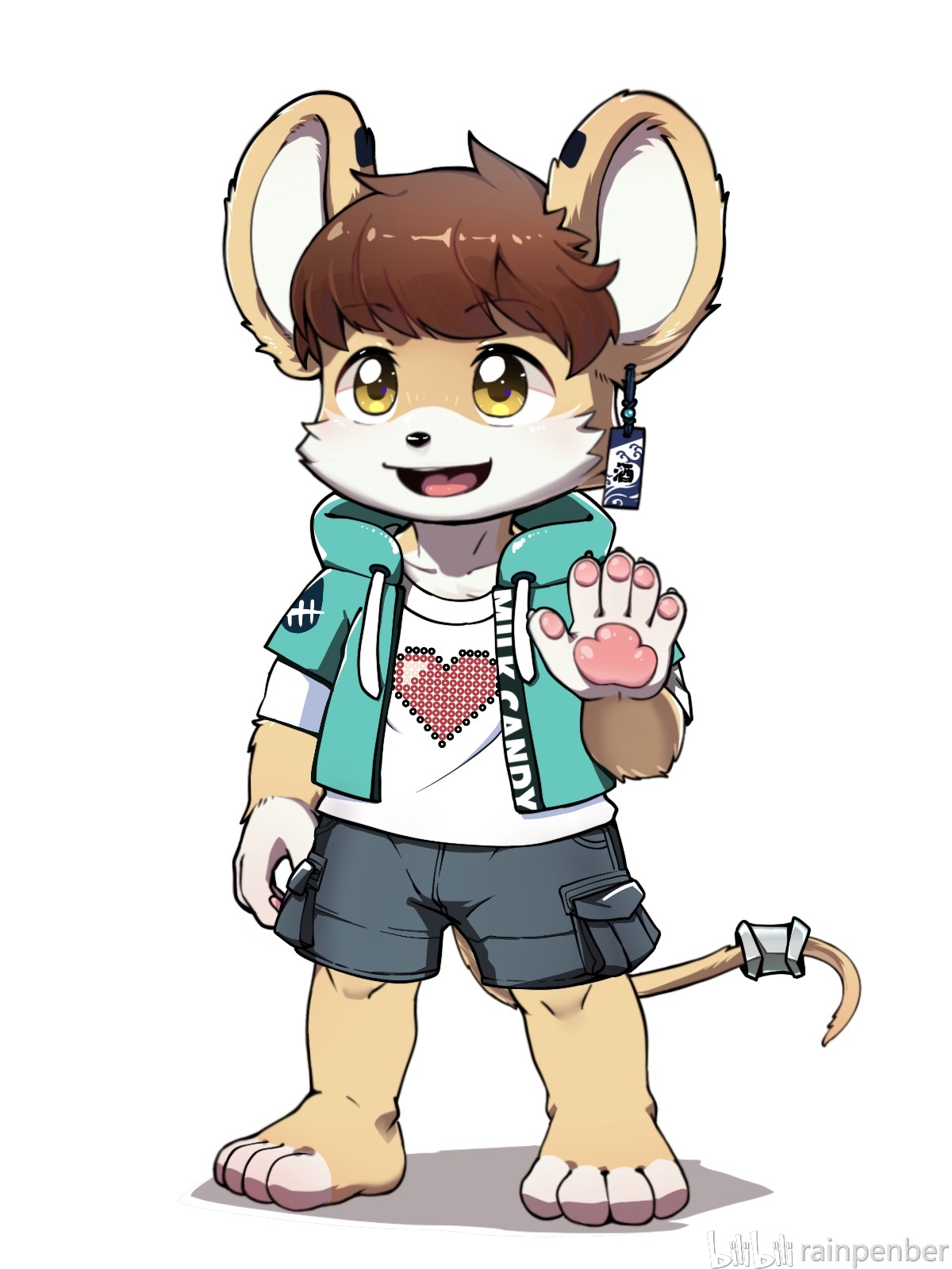 英文名是milco.兽设是一只老鼠.