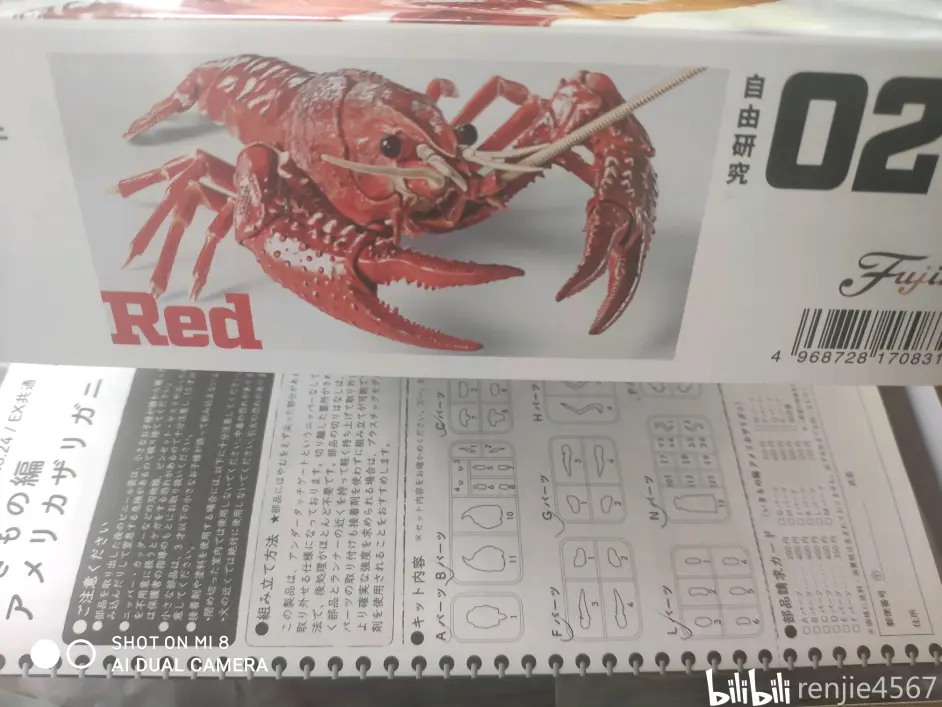 富士美自由研究系列no 24 小龙虾模型红色版 哔哩哔哩