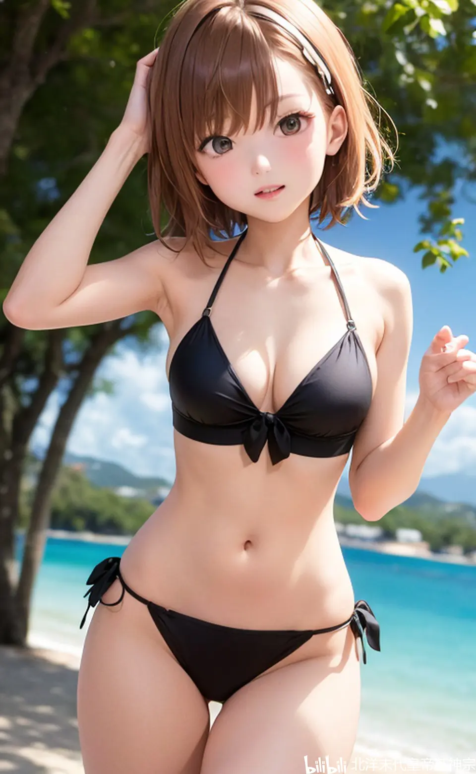 御坂美琴自画ai美图,泳装照