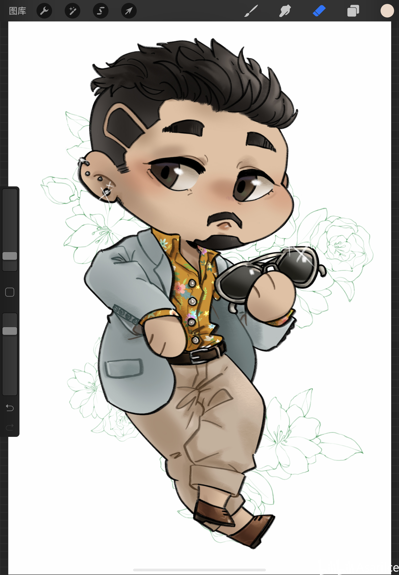 [r6绘画过程](第五期)小西装q版goyo - 哔哩哔哩