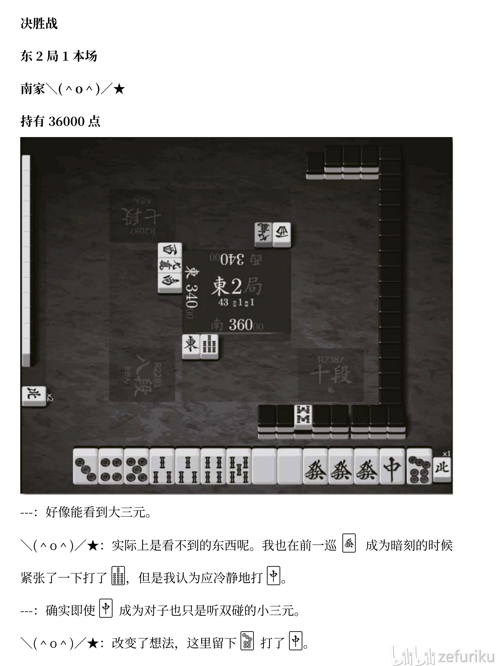 本文禁止转载或摘编 天凤 日本麻将 三人麻将 立直麻将 雀魂