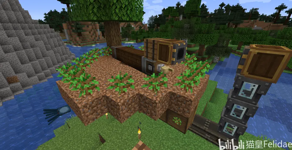 1 16 5 机械动力 新手向 我的世界minecraft机械动力自动化小型树树场 哔哩哔哩