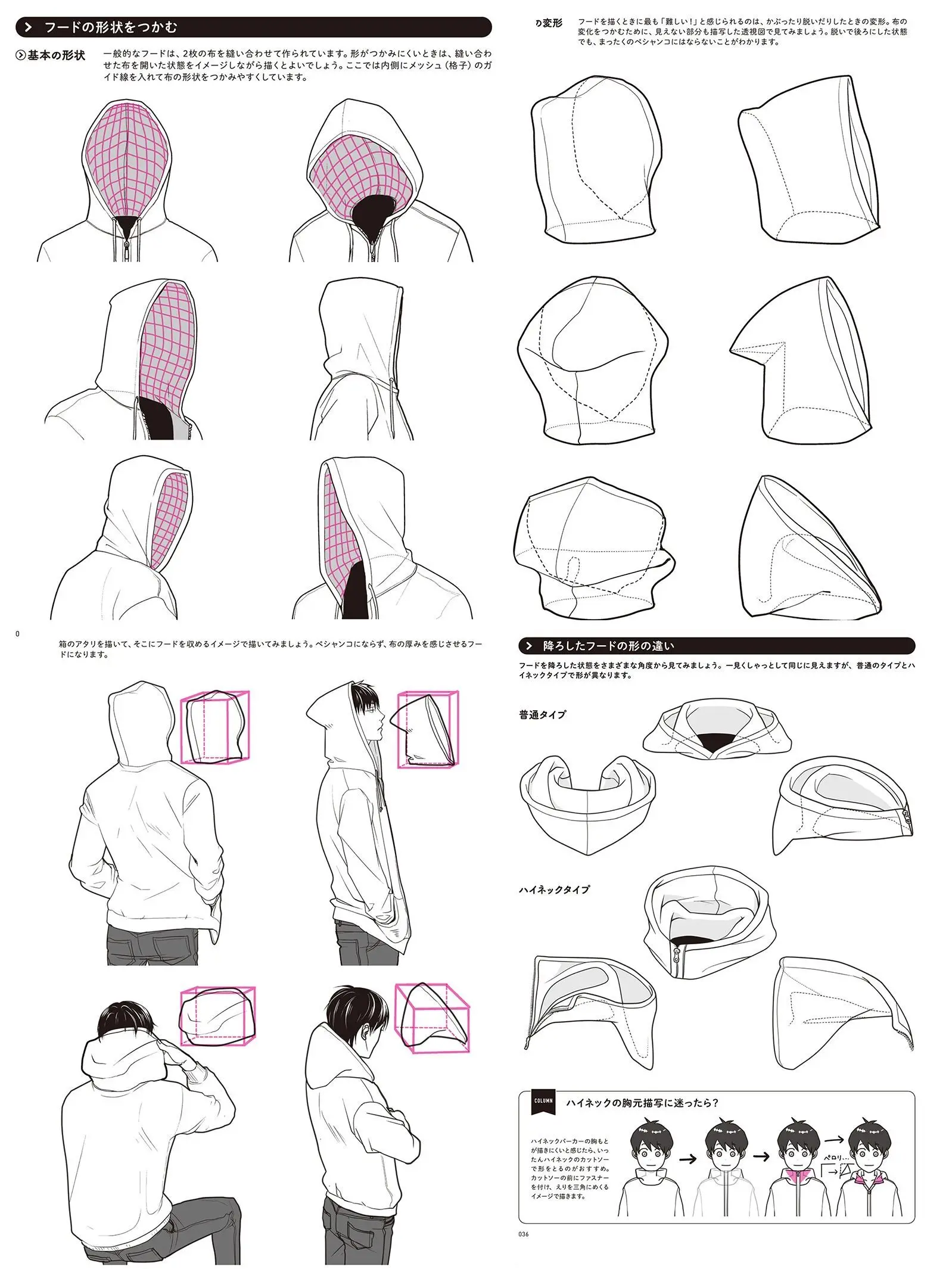 今天带来卫衣画法,这个卫衣连兜帽画法太实用啦!