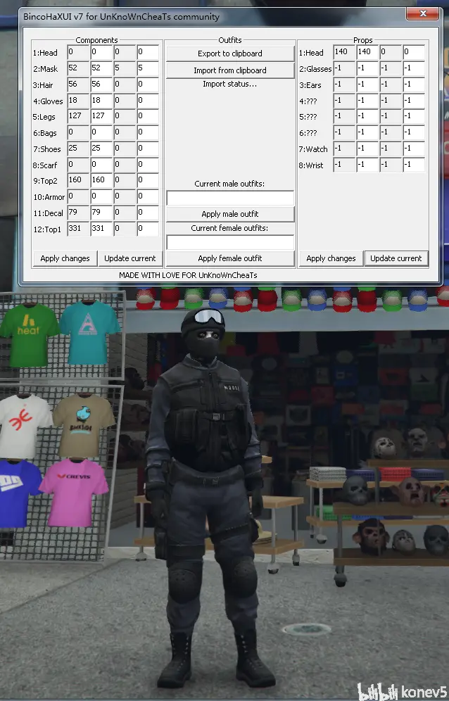 Gta5女性服装代码分享 Bincohax直接改 哔哩哔哩