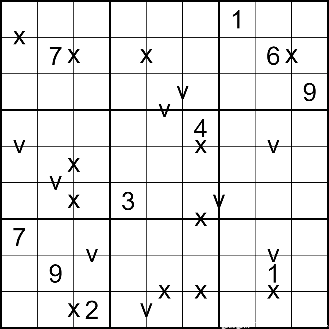 九宫VX数独 九宫三明治数独 九宫弯曲对角线数独 哔哩哔哩