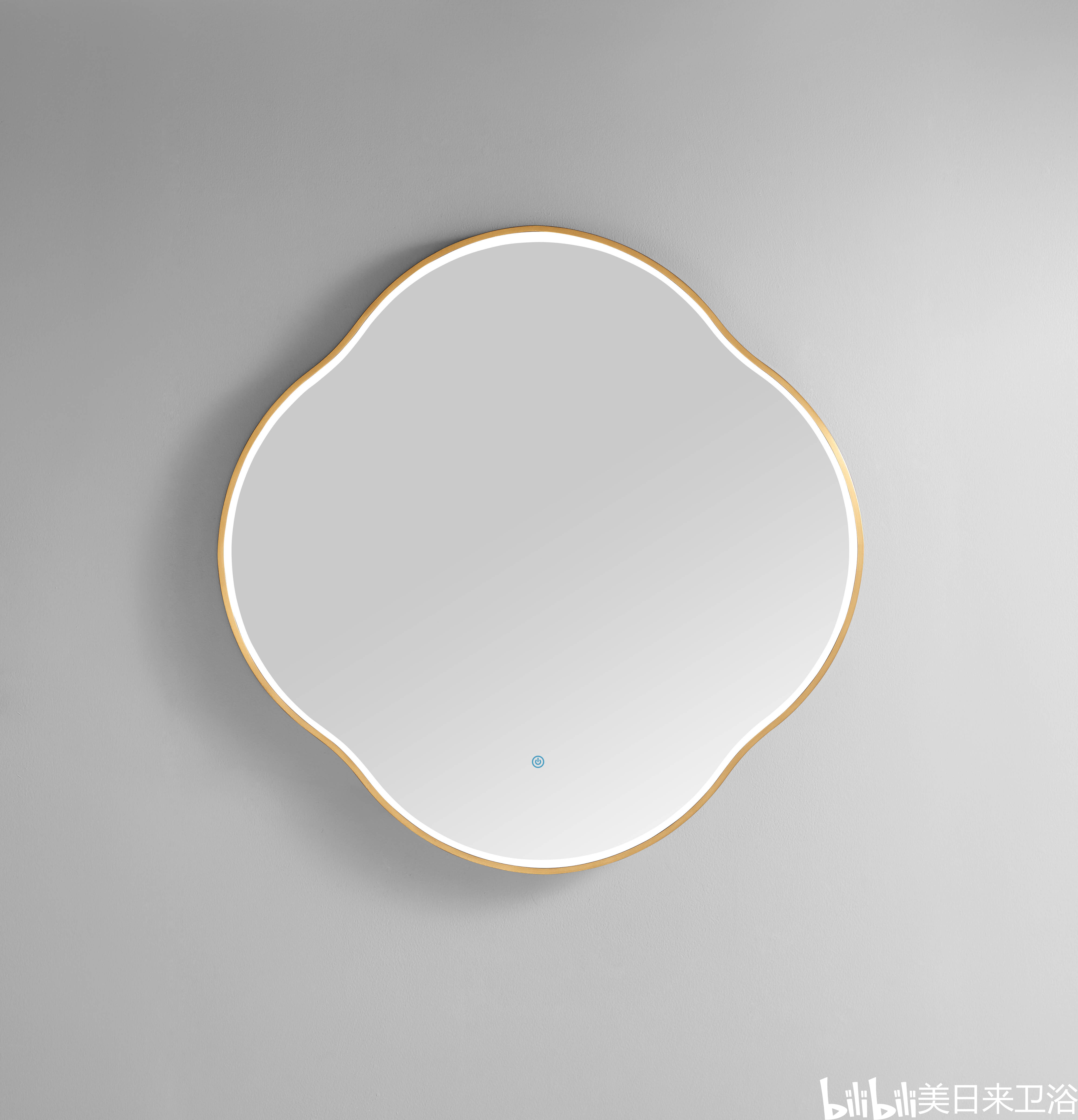 【梅花状不规则异形拉丝钛金镜框】美日来专注卫浴不锈钢配件定制