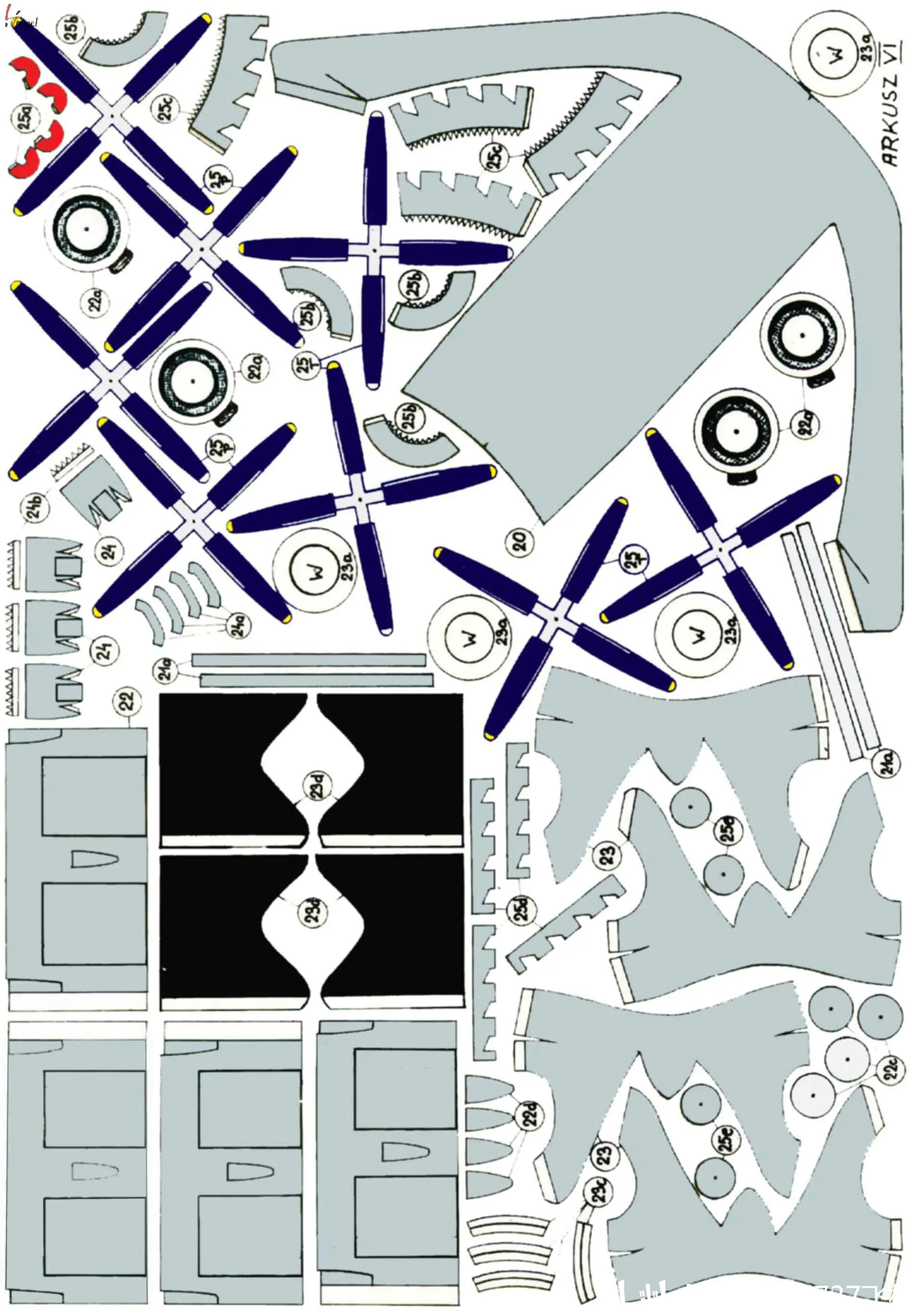 安12运输机纸模图纸