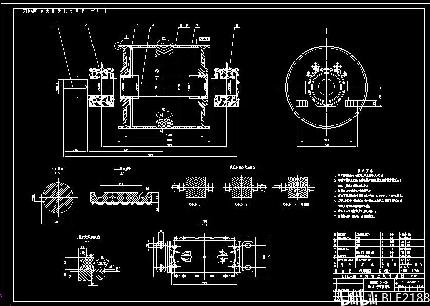 dtii(a)新版b400-2000带宽全套带式输送机专用图纸cad版 - 哔哩哔哩