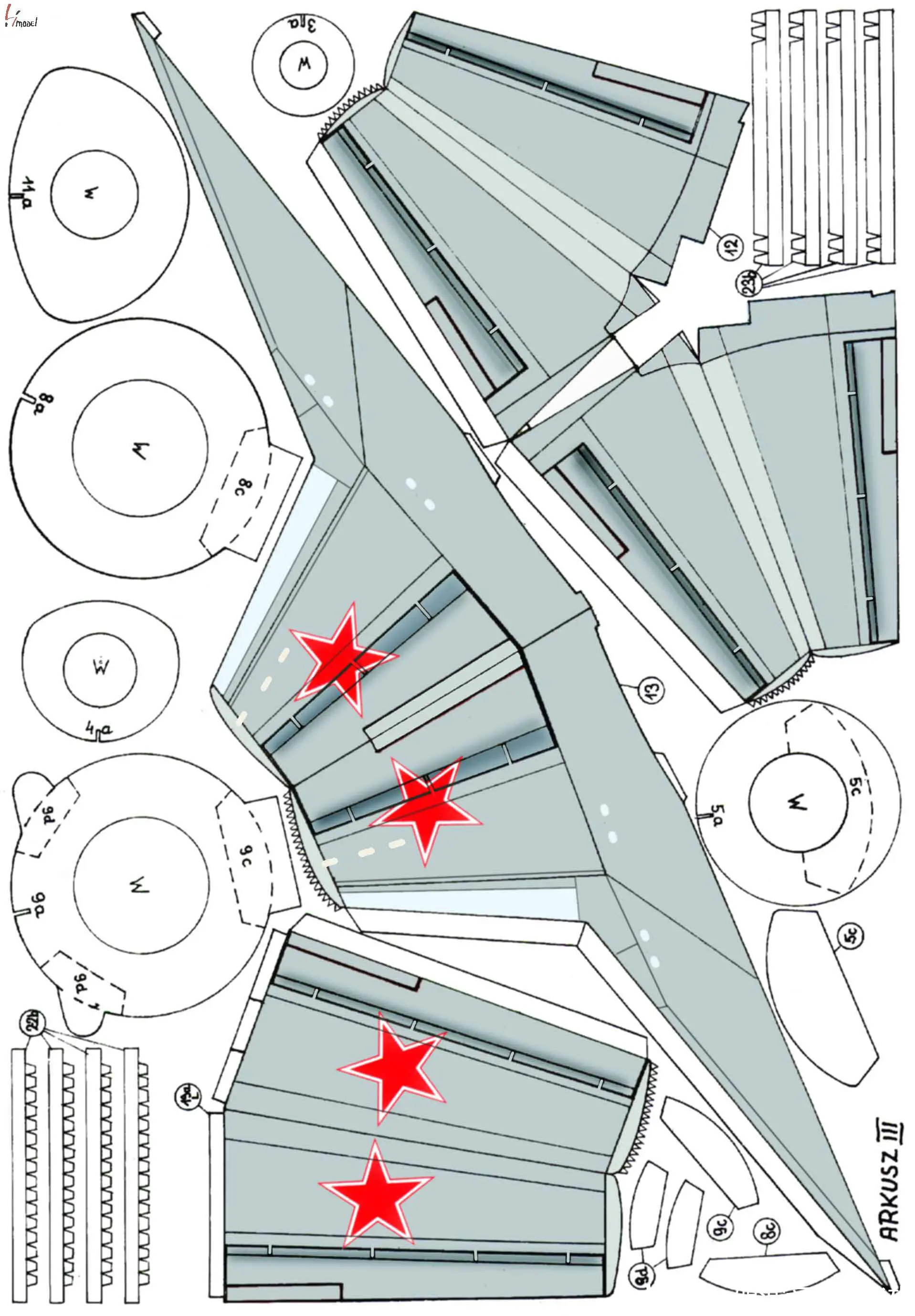 安12运输机纸模图纸