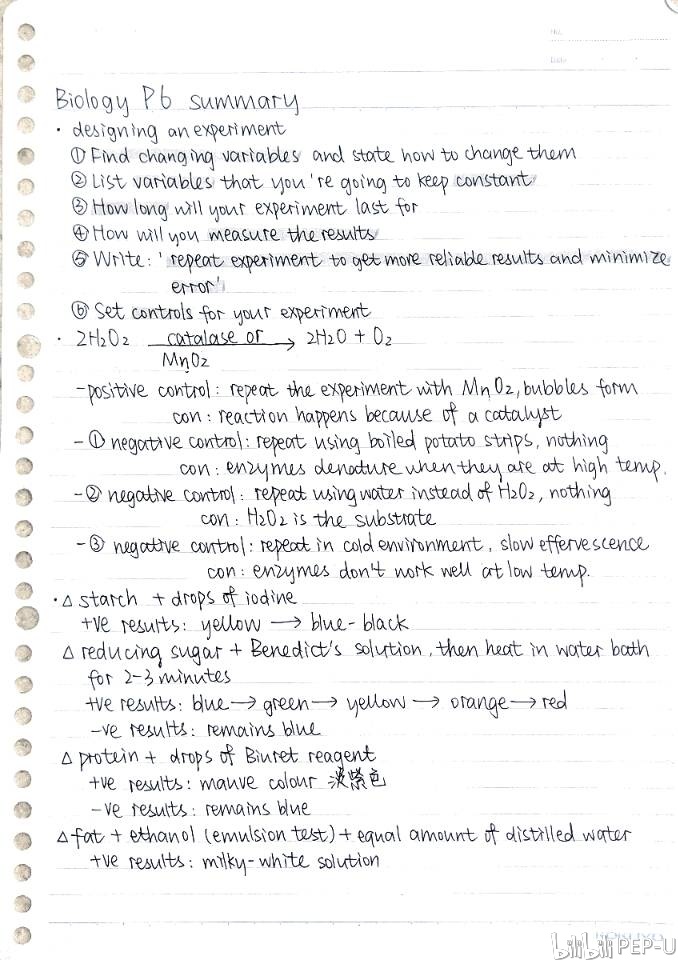 IGCSE生物Paper6实验设计套路题笔记