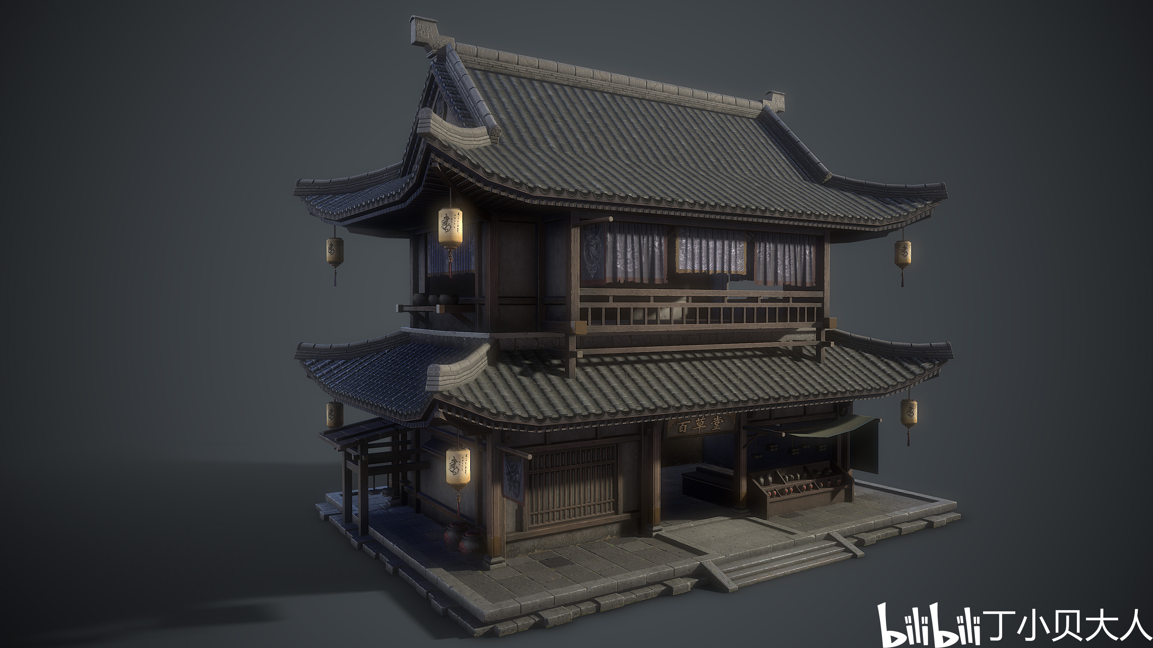 【作品篇】剑丸游戏场景大师班学员作品-第一集(古建筑) - 哔哩哔哩