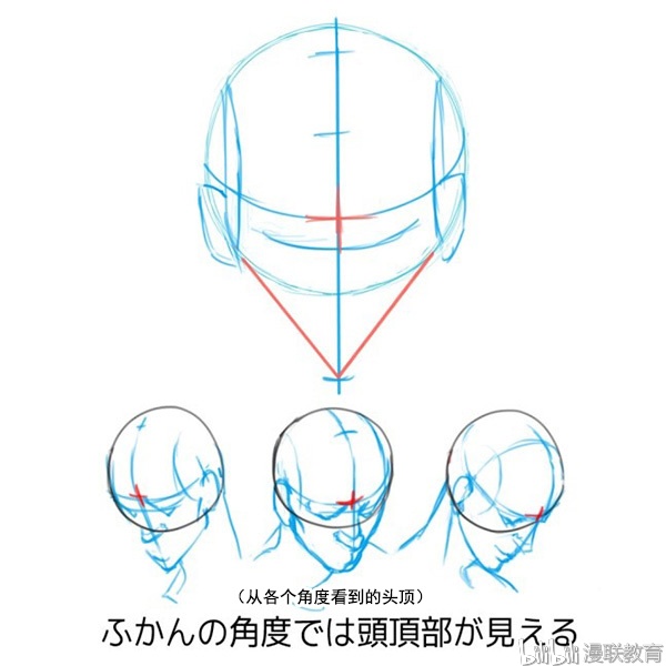如何绘制仰视和俯视的脸?对结构的理解很重要!