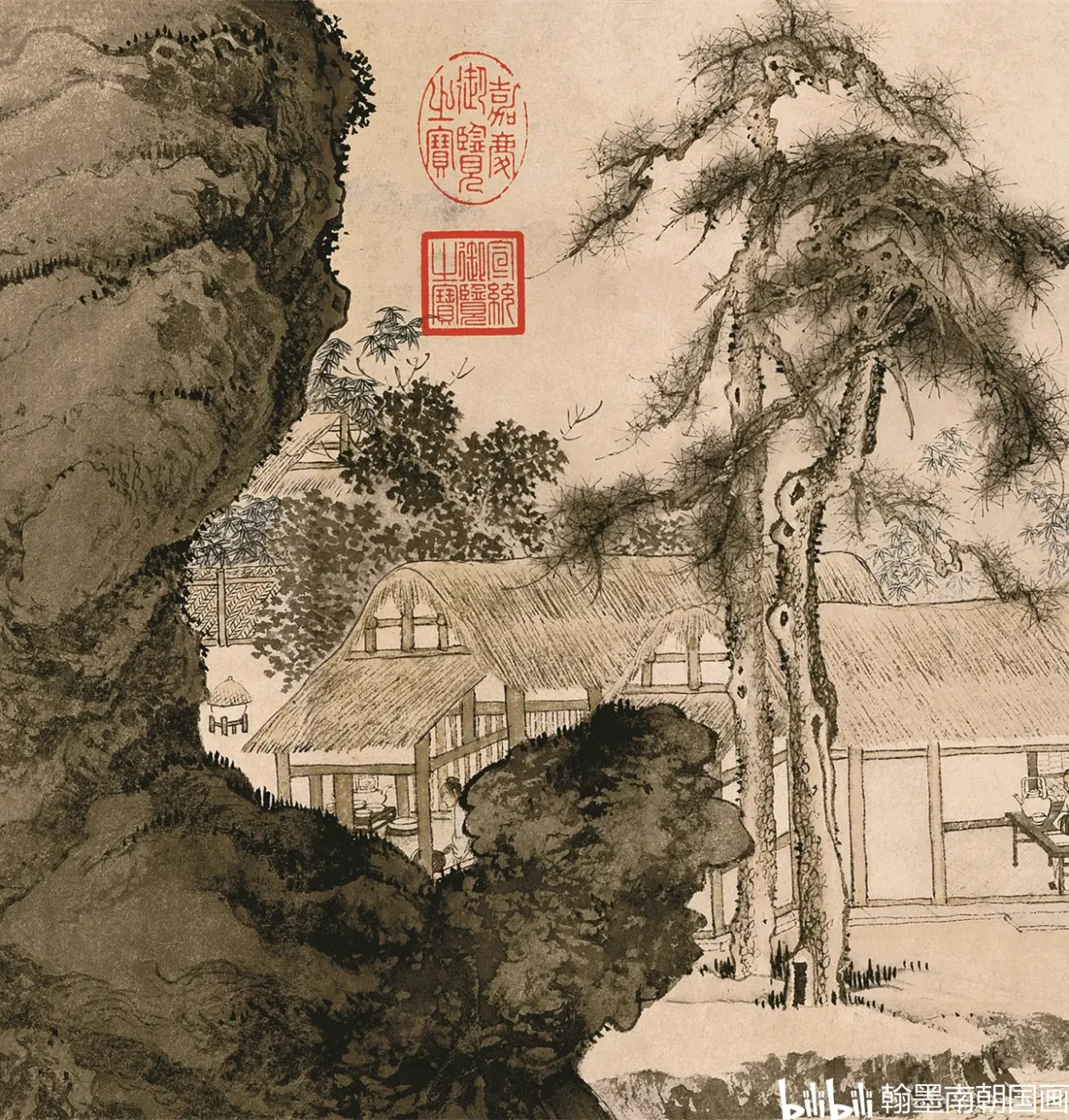 故宫馆藏国画之二十五-明代 唐寅《事茗图》