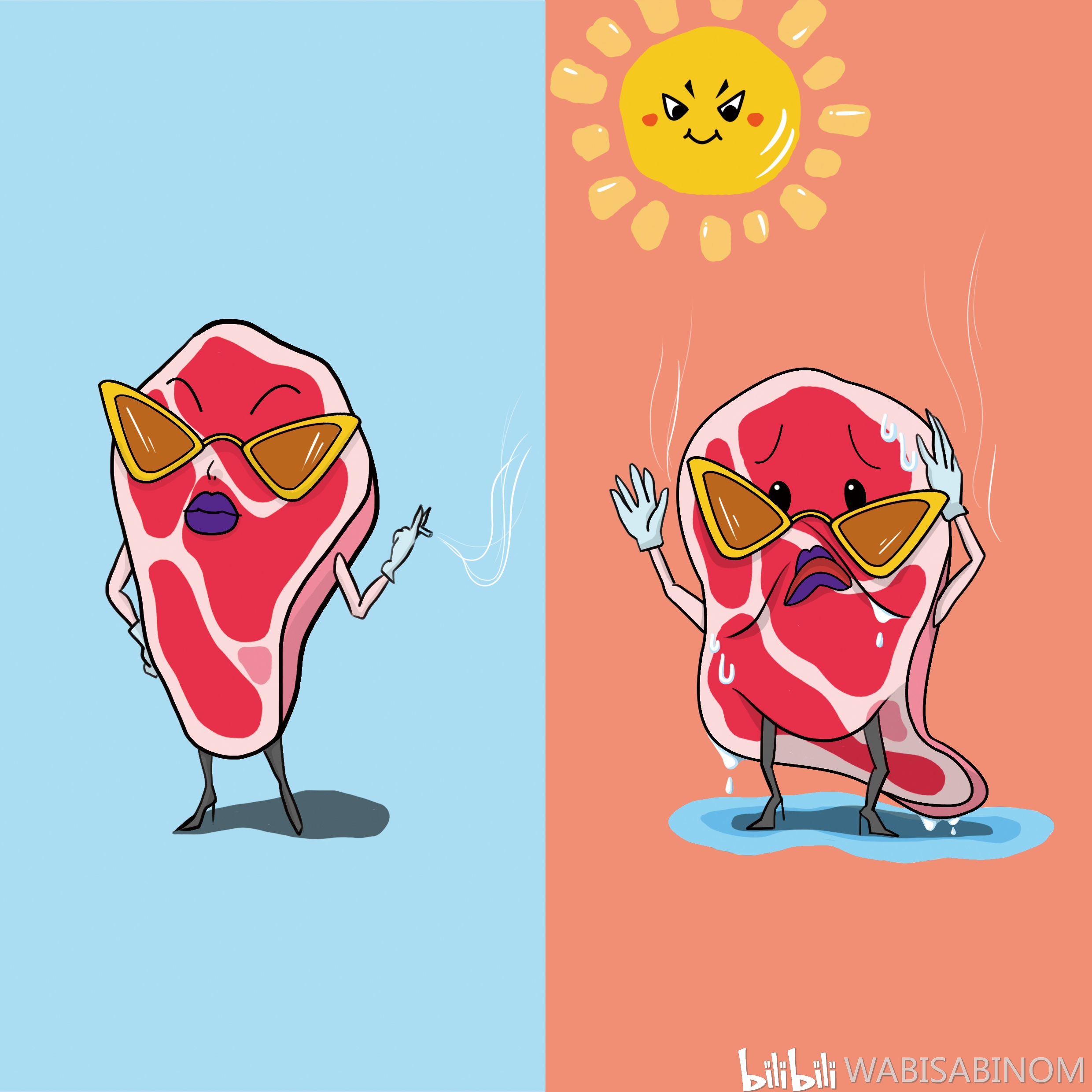 如果时间充裕: 将牛排从冷冻室取出放在冷藏室里过夜,第二天取出就