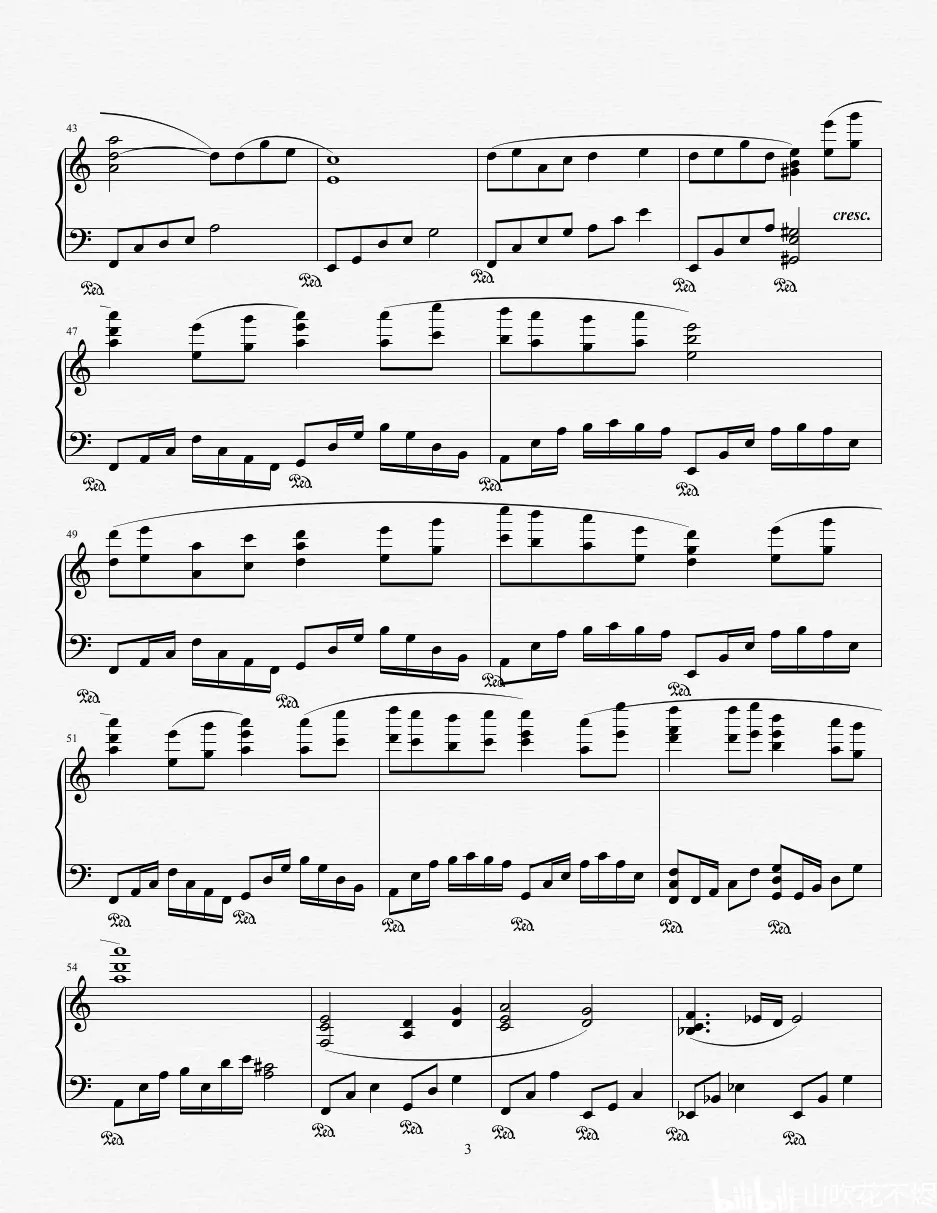 阴阳师手游 不知火角色曲《离岛之歌》钢琴谱