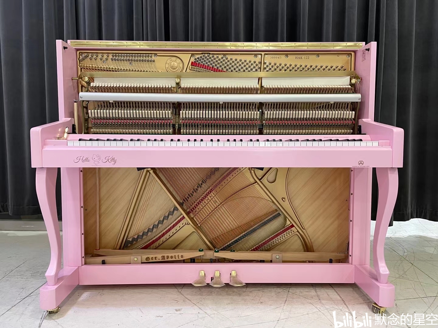 apollo 阿波罗钢琴】型号:hak123粉色确实好看,萌萌哒#钢琴# #纯音乐
