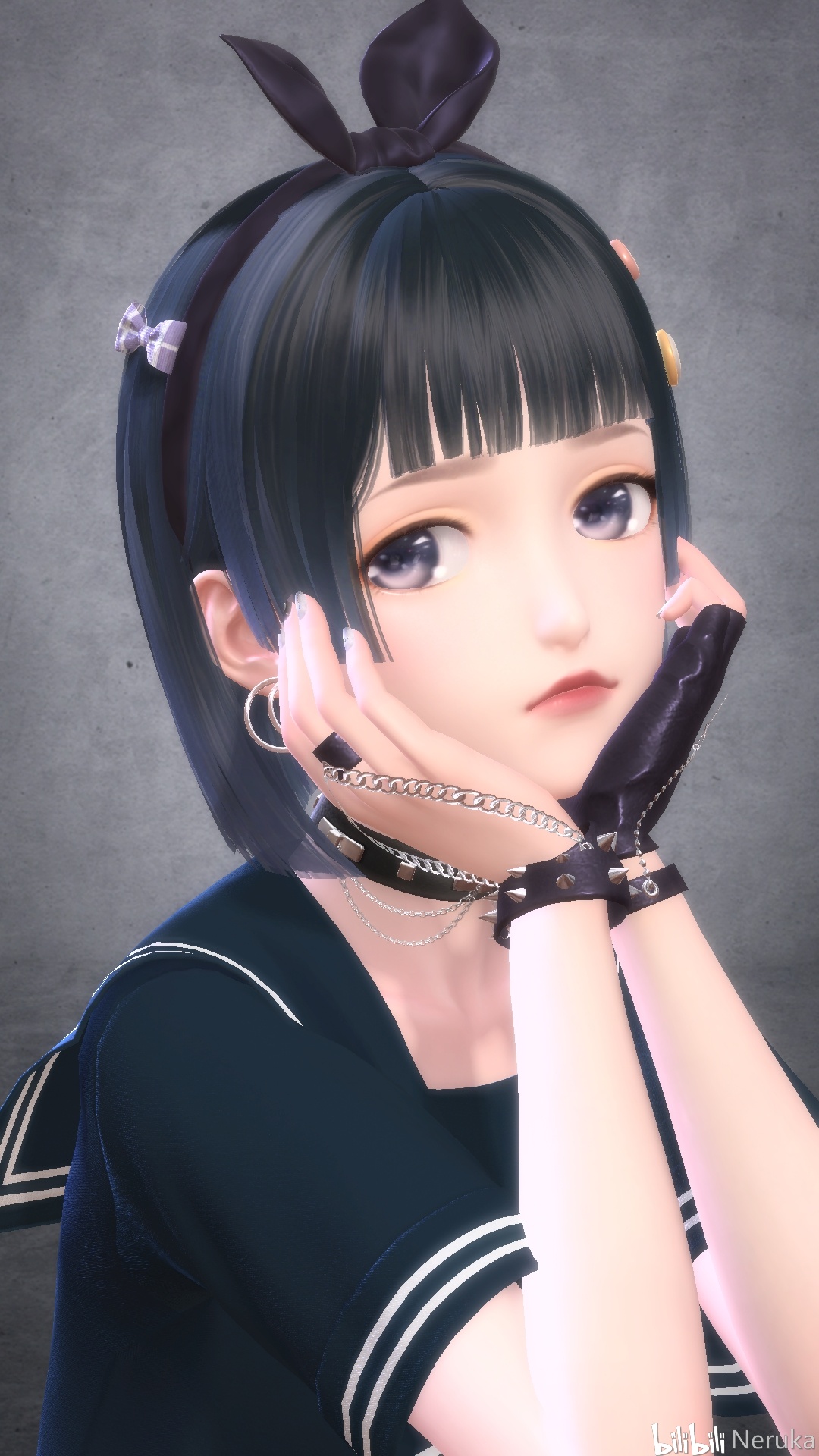 【闪耀暖暖】手持大型武器的不良jk(签到水手服)