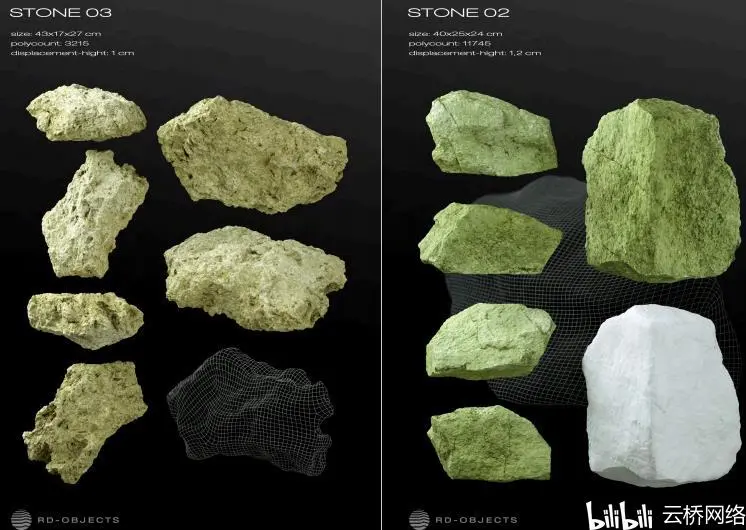真实地表岩石土壤砂砾置换纹理贴图素材包