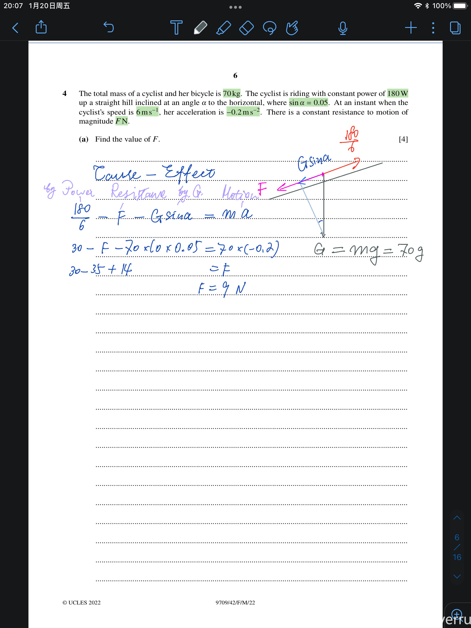 4 2022 paper 4 mechanics caie a level 