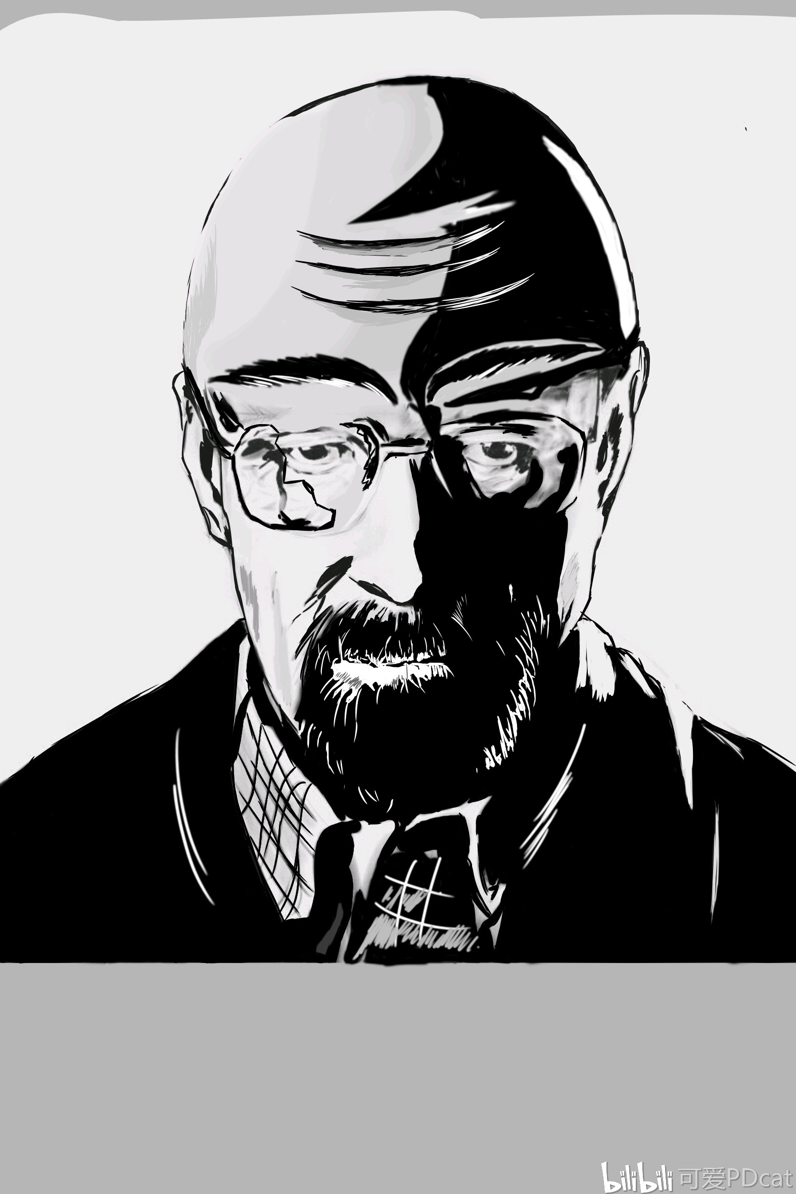 绝命毒师的脸型挺像我戈登的哦,滑稽